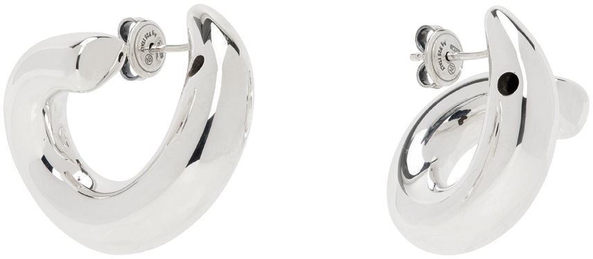 Náušnice Bottega Veneta Polished Silver Earrings Metalická | 795603 V5070, 1