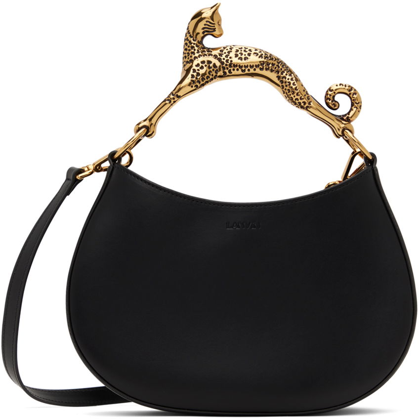 Taška cez rameno LANVIN PM Cat Handle Bag Čierna | LW-BGSHC1-NAPA-A21, 0