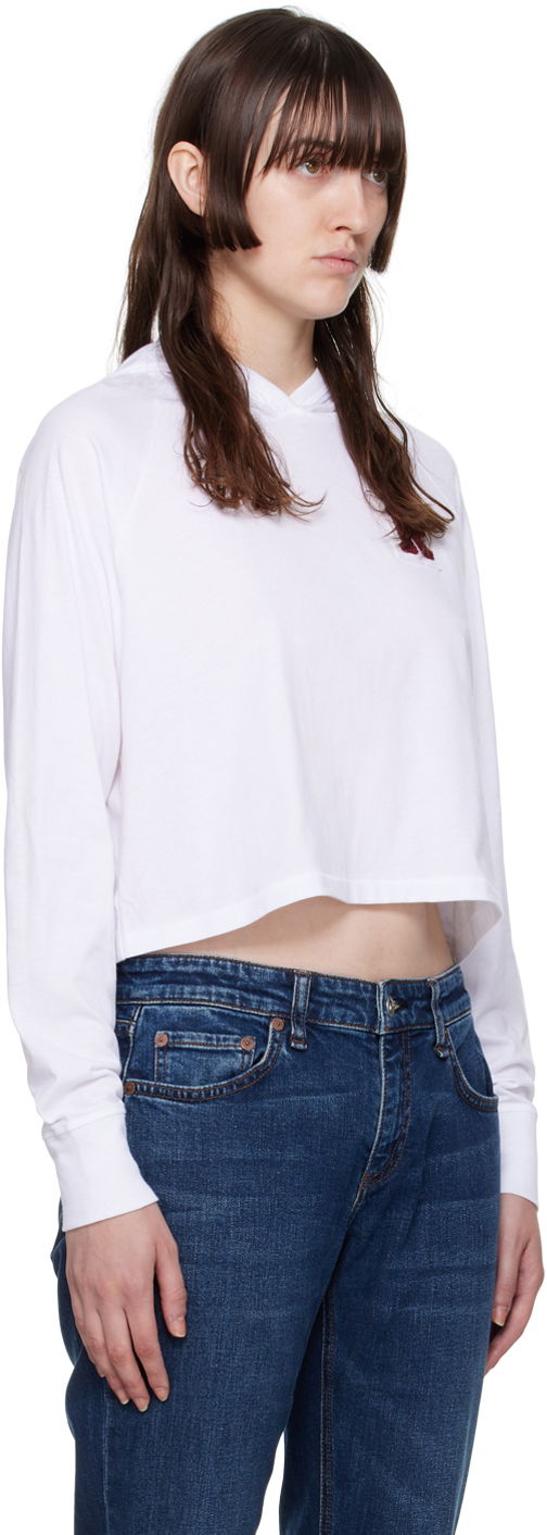 Mikina rag & bone Rag & Bone Cropped Hoodie Biela | WCC22FT011YT11, 1