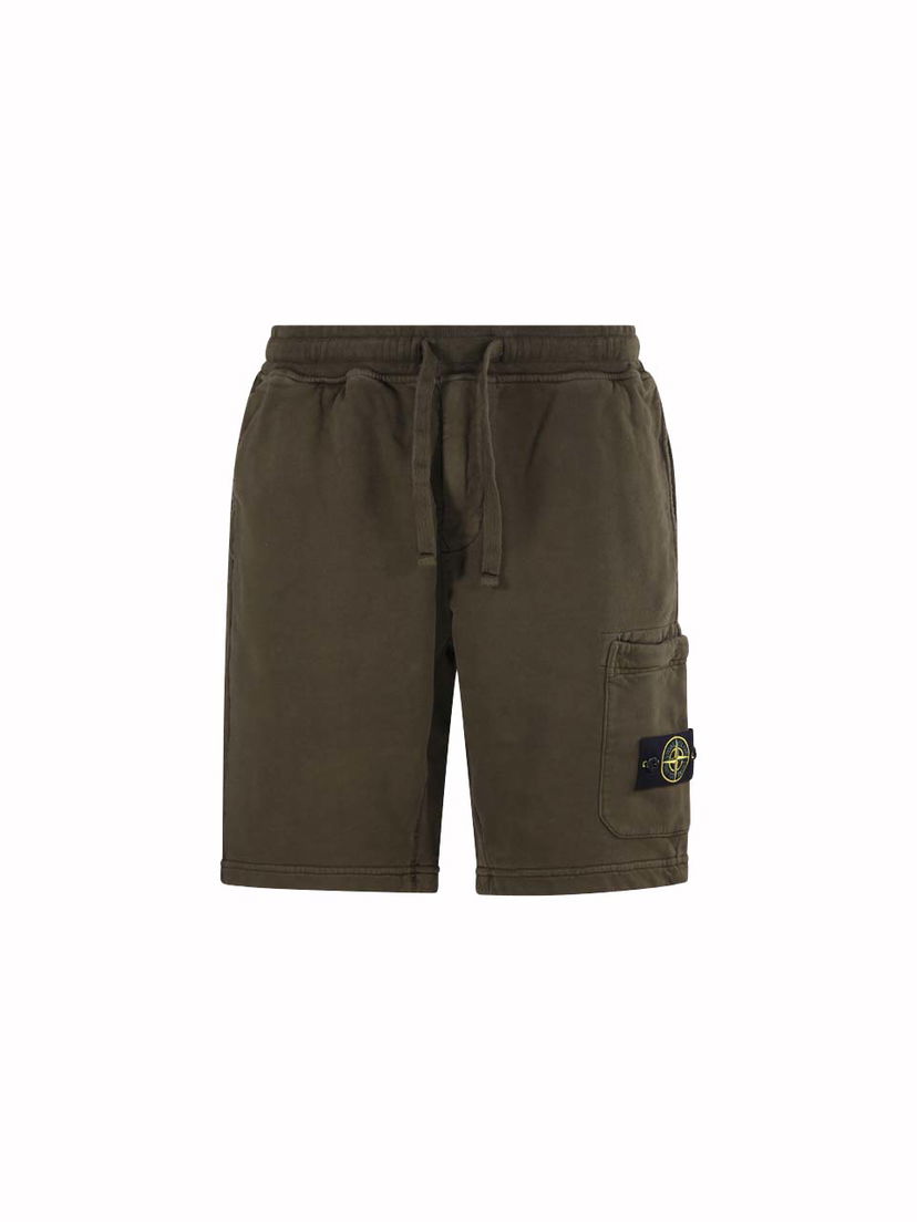 Šortky Stone Island Fleece Logo Shorts Zelené | 791562520