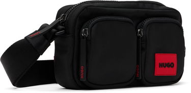 Taška cez rameno BOSS Logo Patch Two-Pocket Crossbody Bag Čierna | 50547771, 1