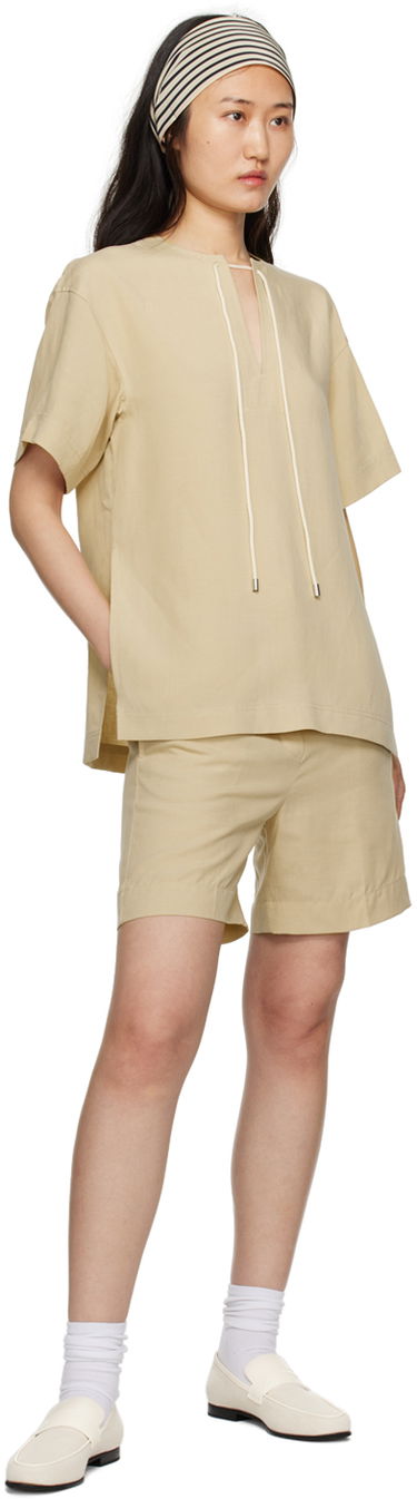 Šortky TOTEME TOTEME Drawstring Shorts Béžová | 233-2025-214, 3