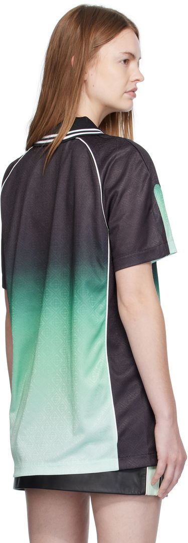 Tričko Casablanca Casablanca Gradient Monogram Jacquard Football T-shirt Zelené | U-WPF25-JTP-375-01, 2
