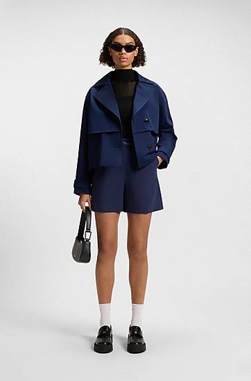 Sveter BOSS Mock Neck Ribbed Sweater Čierna | 50542650, 1