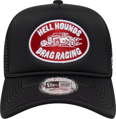Šiltovka New Era Hell Hounds Drag Racing Graphic Patch 9FORTY A-Frame Trucker Adjustable Cap Čierna | 60667598-60667598, 3