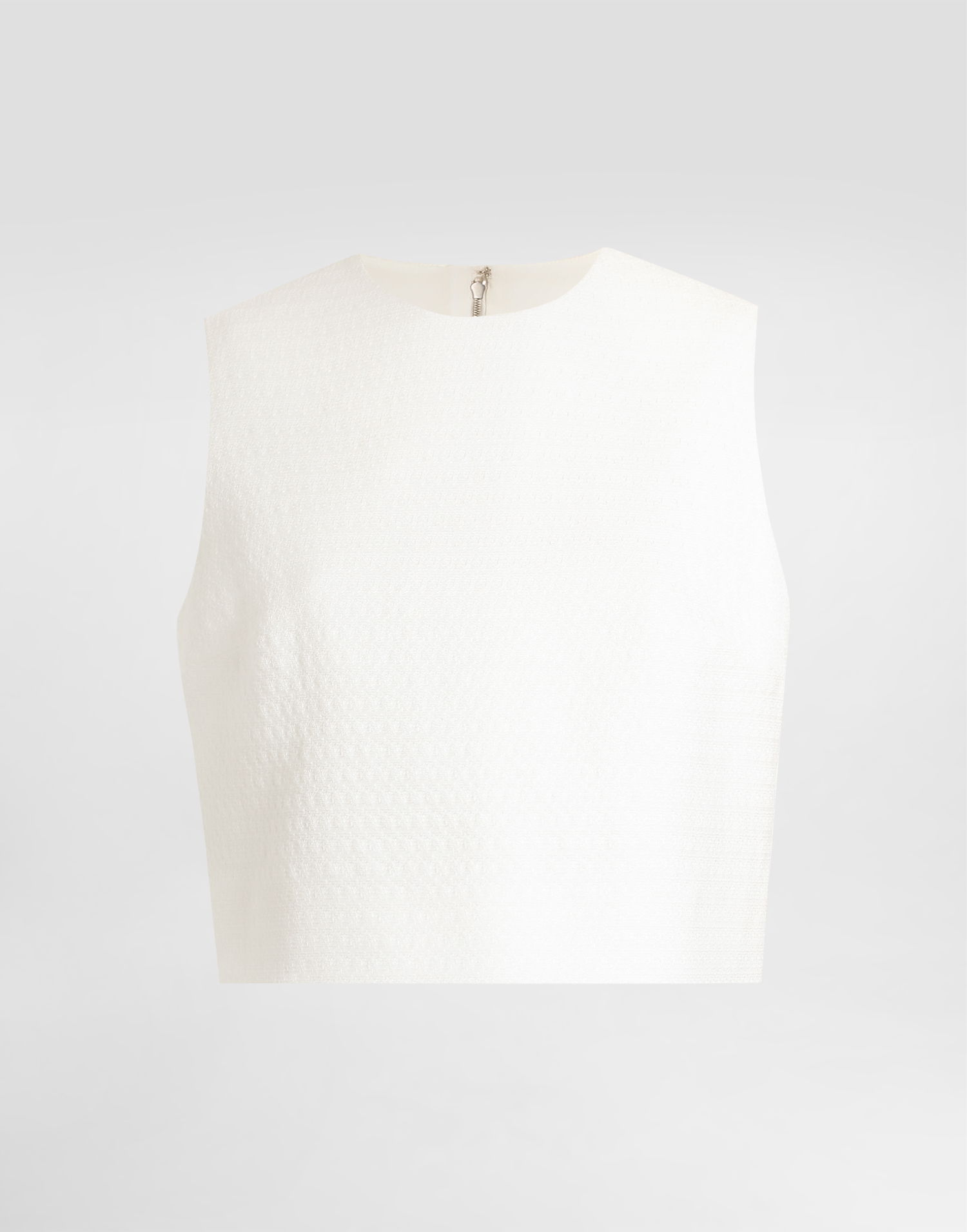 Crop Top Dolce & Gabbana Dolce & Gabbana Stretch Mat Crop Top Biela | F7AU2TFU9AUW0001, 0