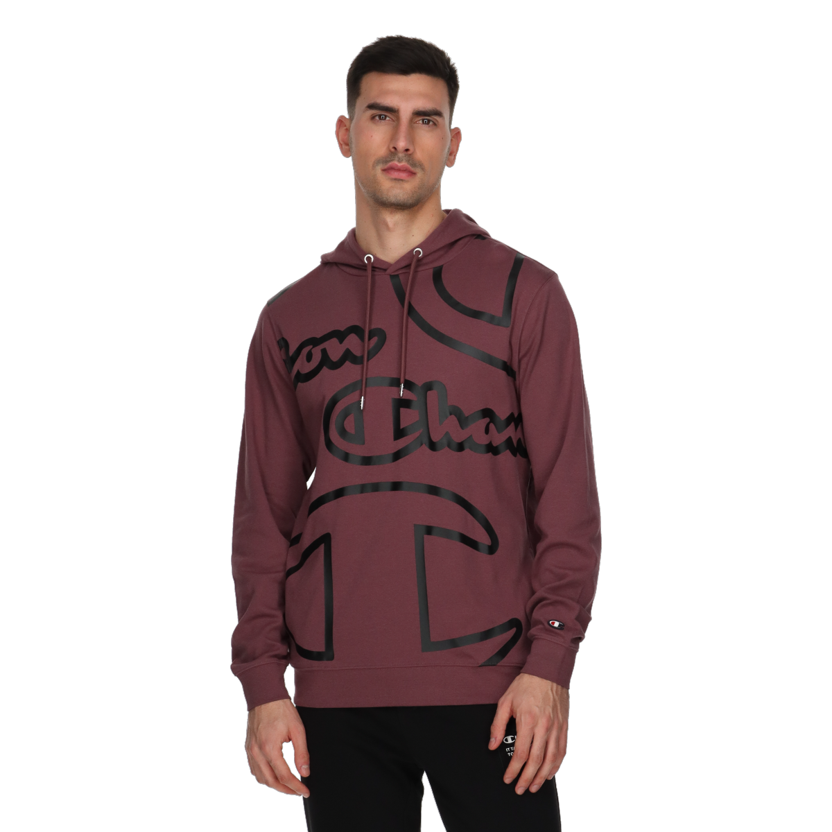 Mikina Champion Easy Logo Print Hoodie Vínová | 220531-RS011, 0