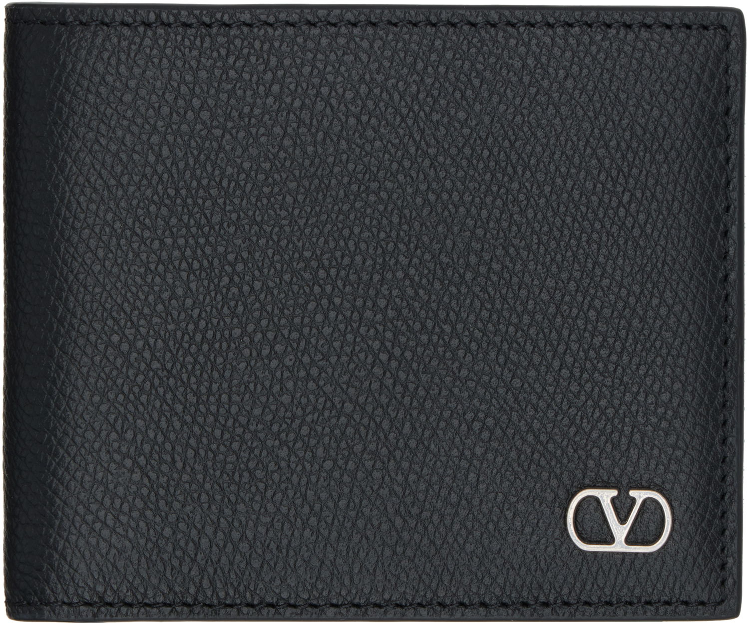 Peňaženka Valentino Grained Calfskin Bifold Wallet Čierna | 6Y2P0V08UAG, 0