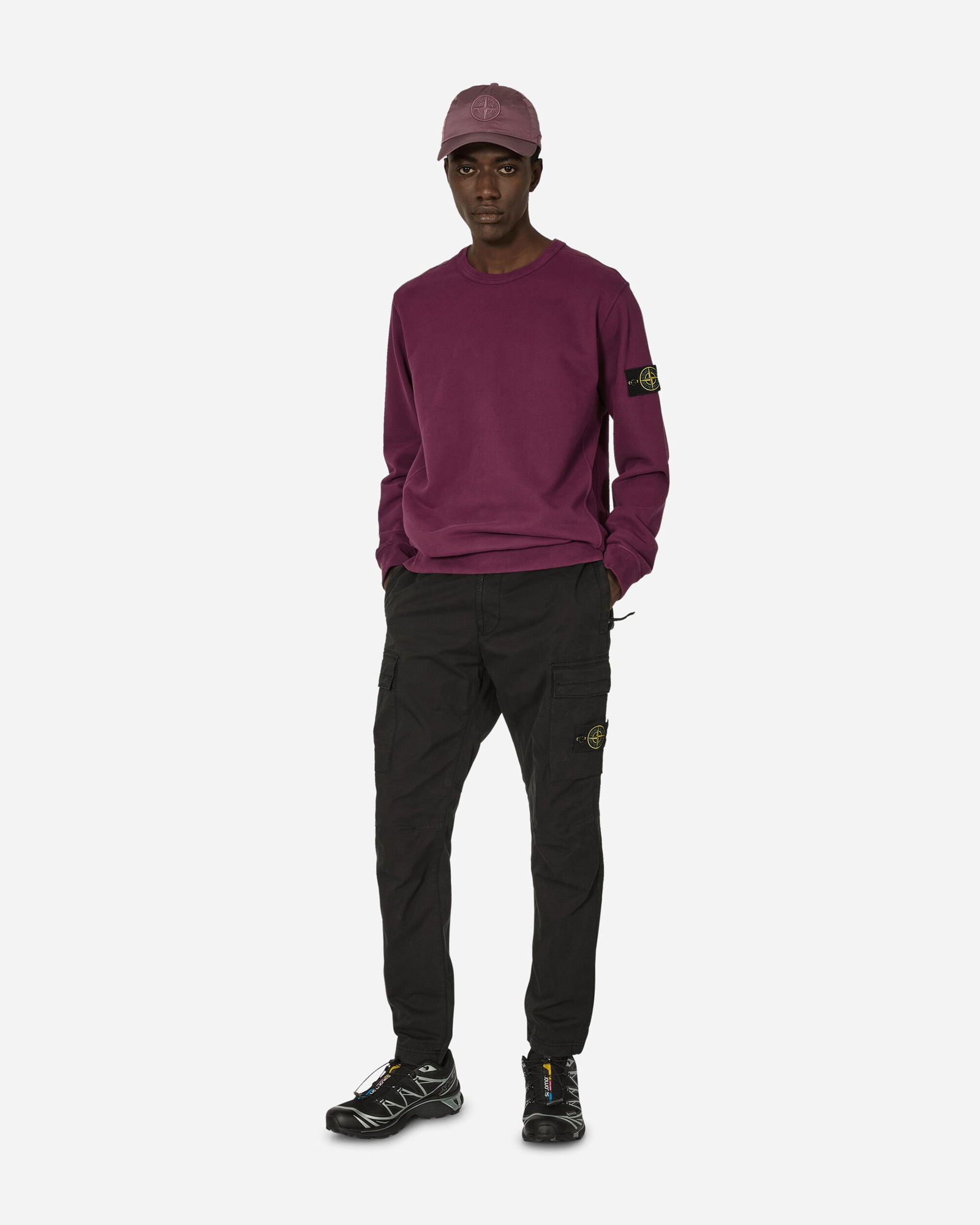 Garment Dyed Crewneck Sweatshirt Dark Burgundy