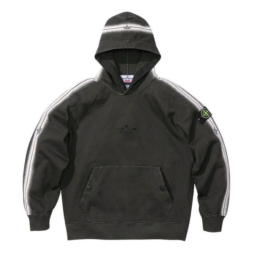 Mikina Supreme Supreme Stone Island Stripe Hooded Sweatshirt Čierna | SUP-SS22-718