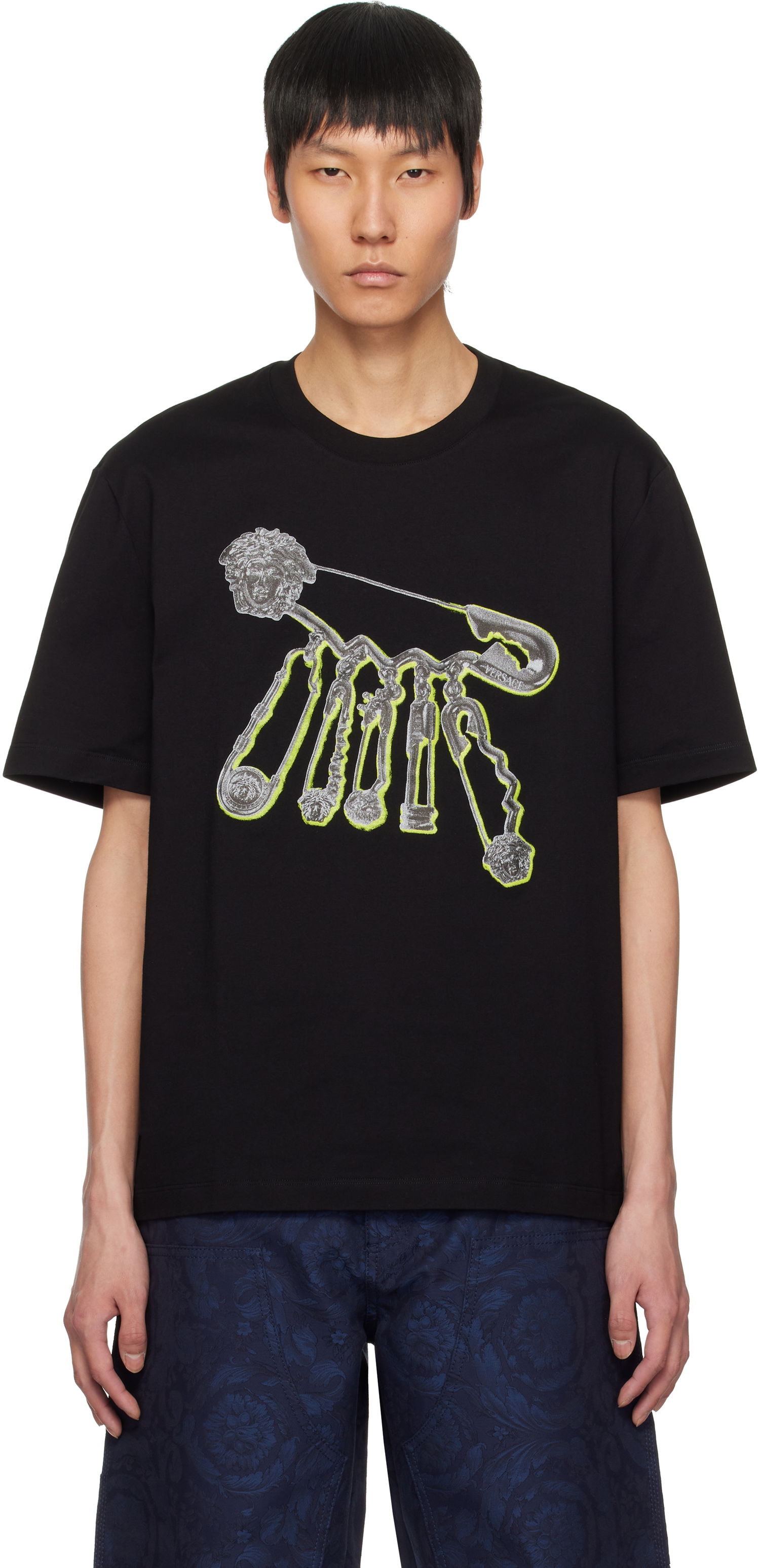 Tričko Versace Versace 'Versace Pop Pin' T-Shirt Čierna | 1013302_1A13423, 0