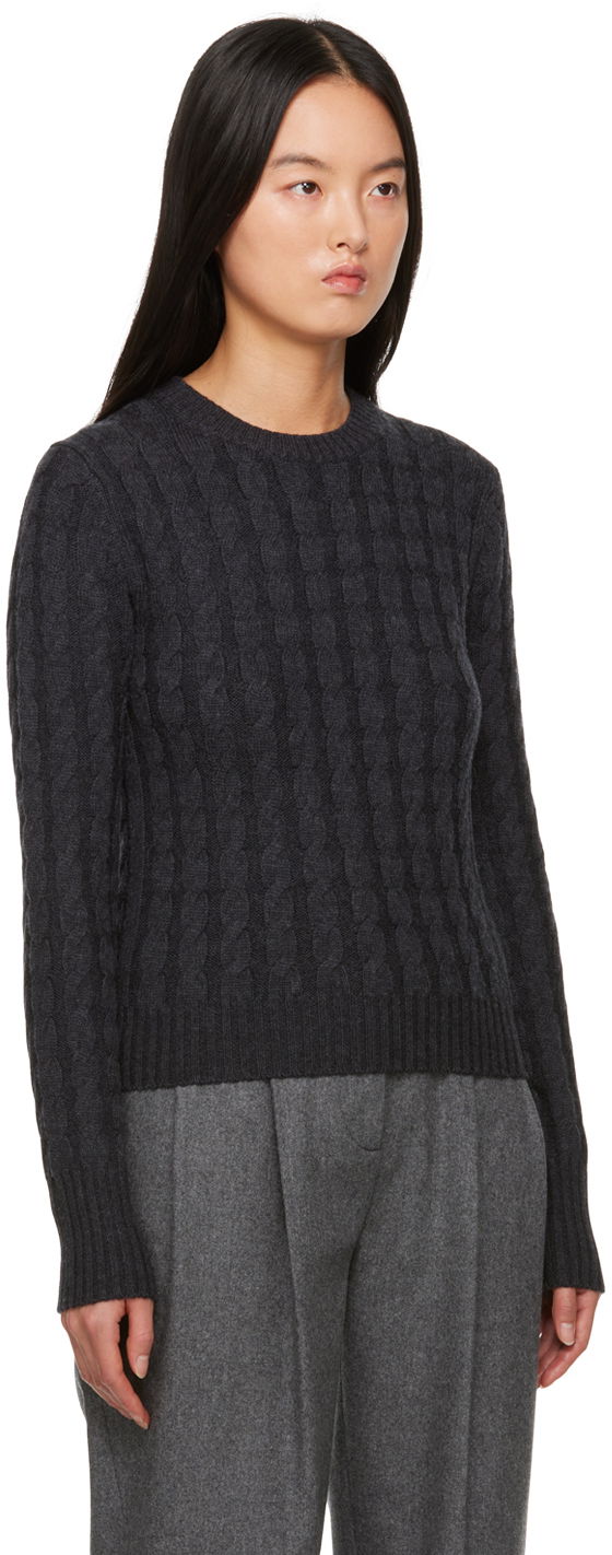 Sveter TOTEME TOTEME Cable Knit Sweater Šedá | 234-WRTWTP172-YA0008, 1