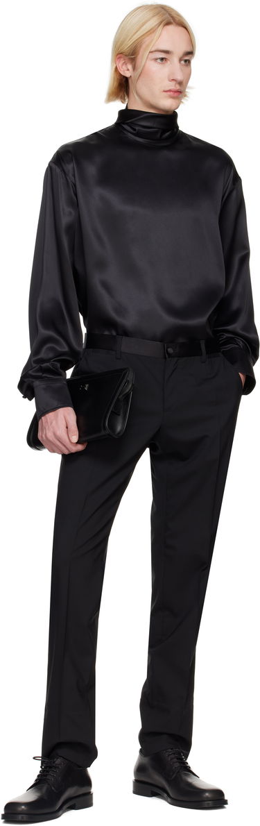 Peňaženka Dolce & Gabbana Calfskin Wristlet Pouch Čierna | BM2330AV956, 3