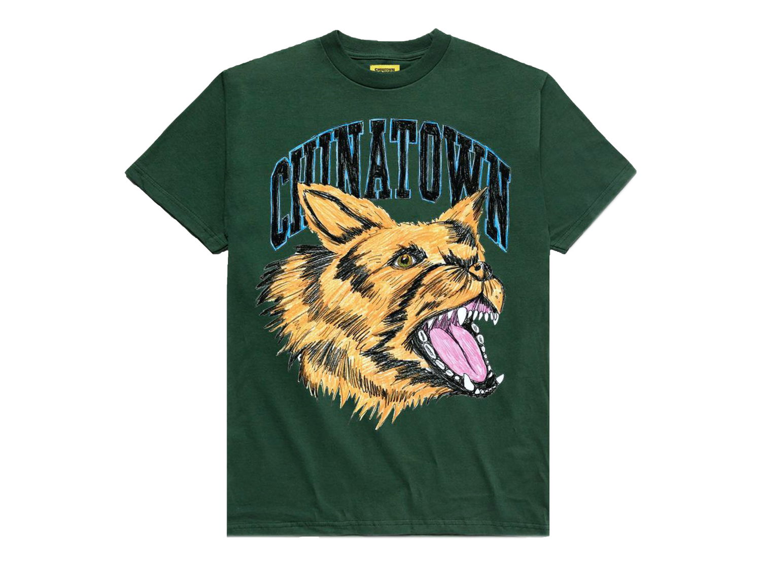 Tričko MARKET Chinatown Beware Sketch Tee Zelené | CTM1990454/0443, 1