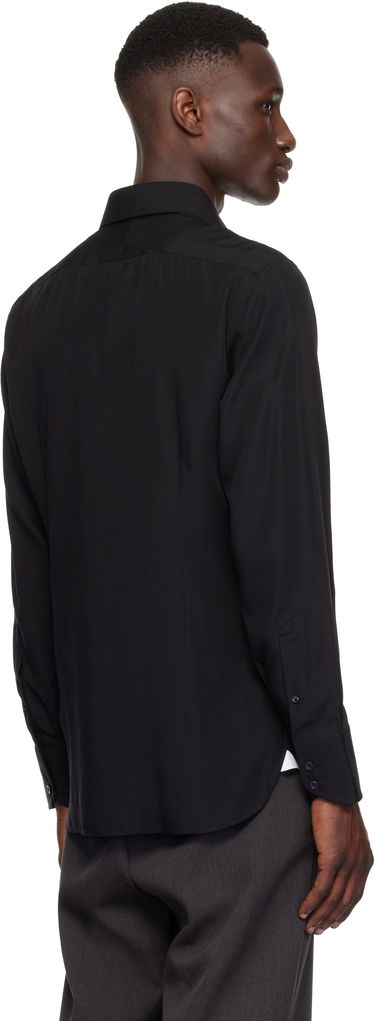 Košeľa Tom Ford TOM FORD Lightweight Lyocell Slim Fit Shirt Čierna | HSBC01-LYS03, 2