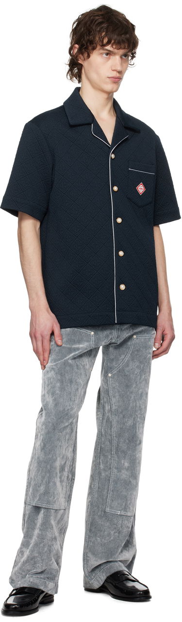 Košeľa Casablanca Casablanca Jacquard Monogram Shirt Navy | MPS25-SH-142-01, 3
