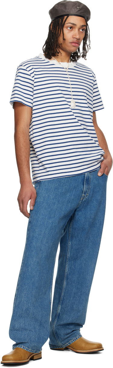 Tričko OUR LEGACY OUR LEGACY Bliss Striped T-Shirt Biela | M2256BG, 3