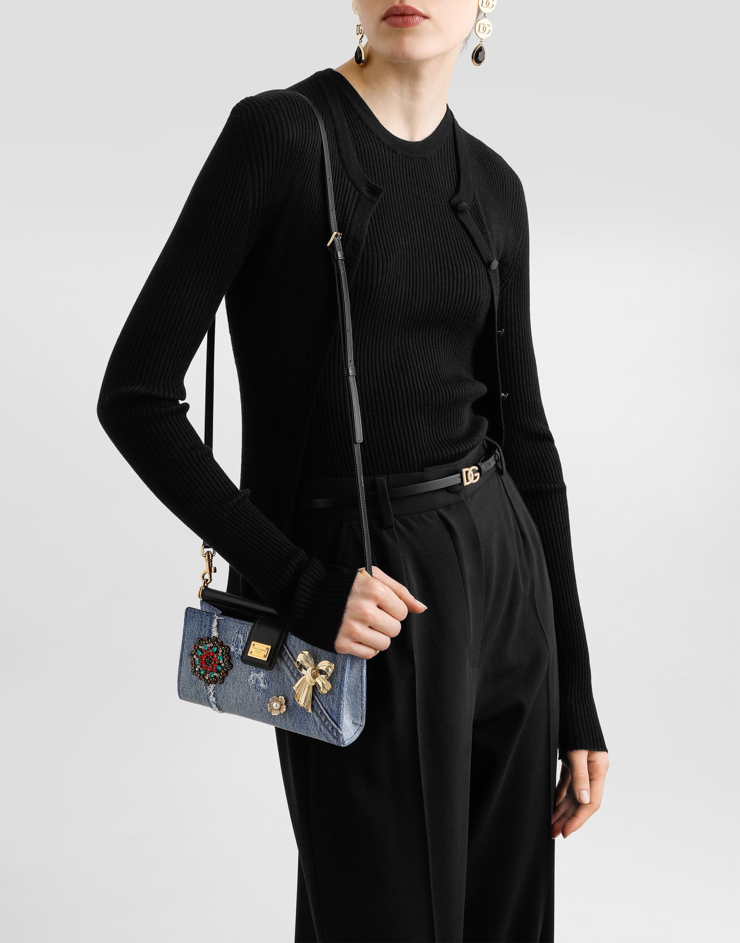 Kabelka Dolce & Gabbana Dolce & Gabbana Sicily Phone Bag Modrá | BI3367AG6828C609, 1