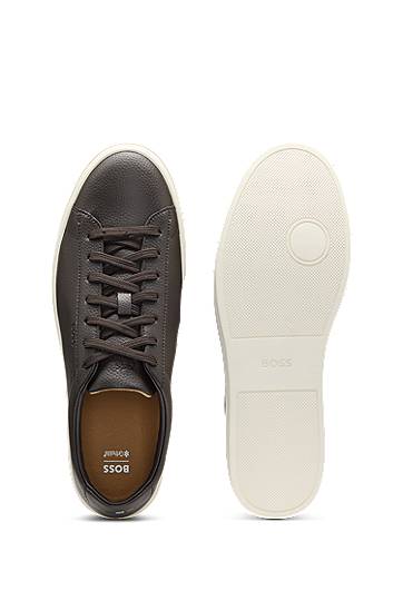 Oblečenie a doplnky BOSS Grained-Leather Rubber Sole Hnedá | 50548716, 1