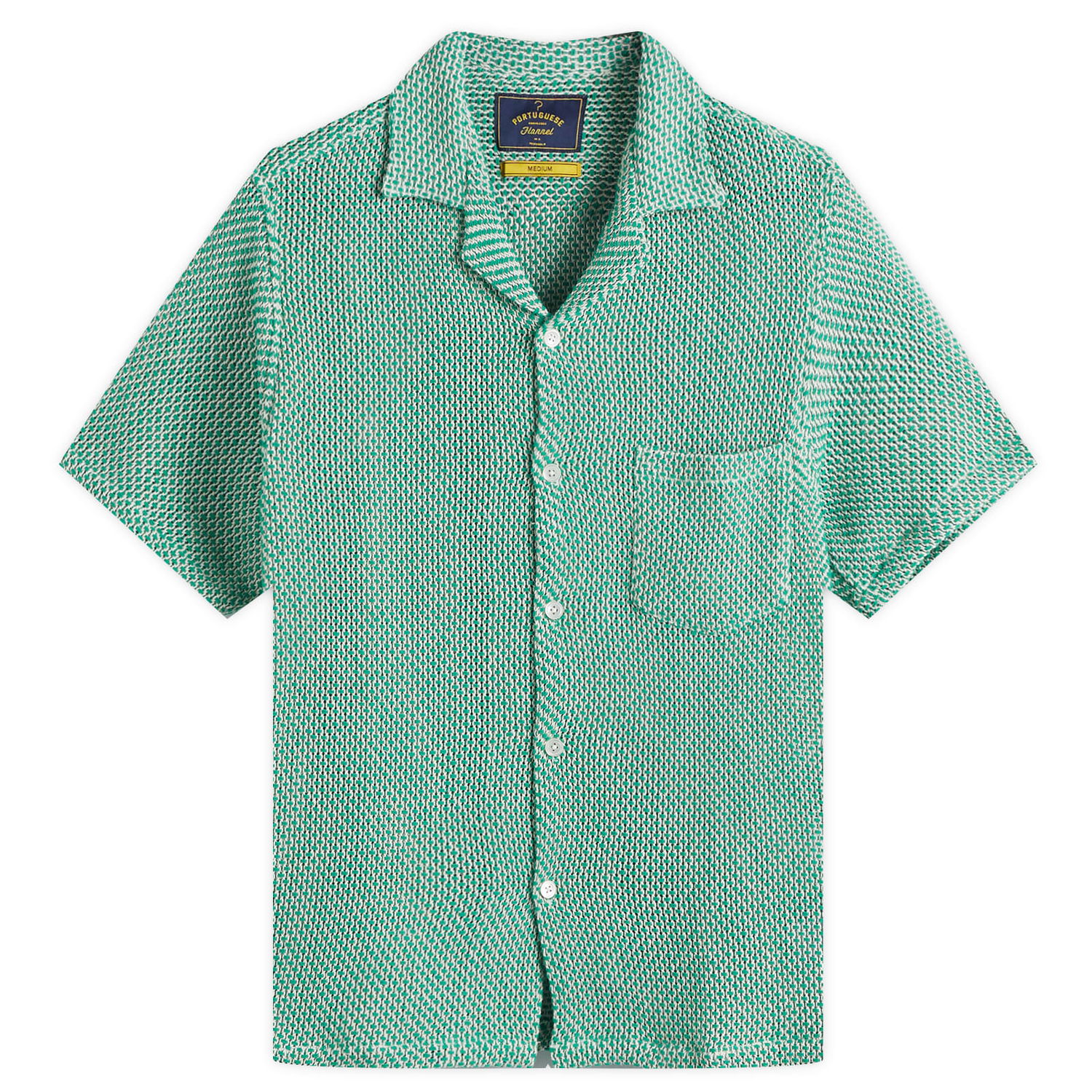 Košeľa Portuguese Flannel Flannel Agora Knit Vacation Shirt Zelené | SS25-004-GRN, 1