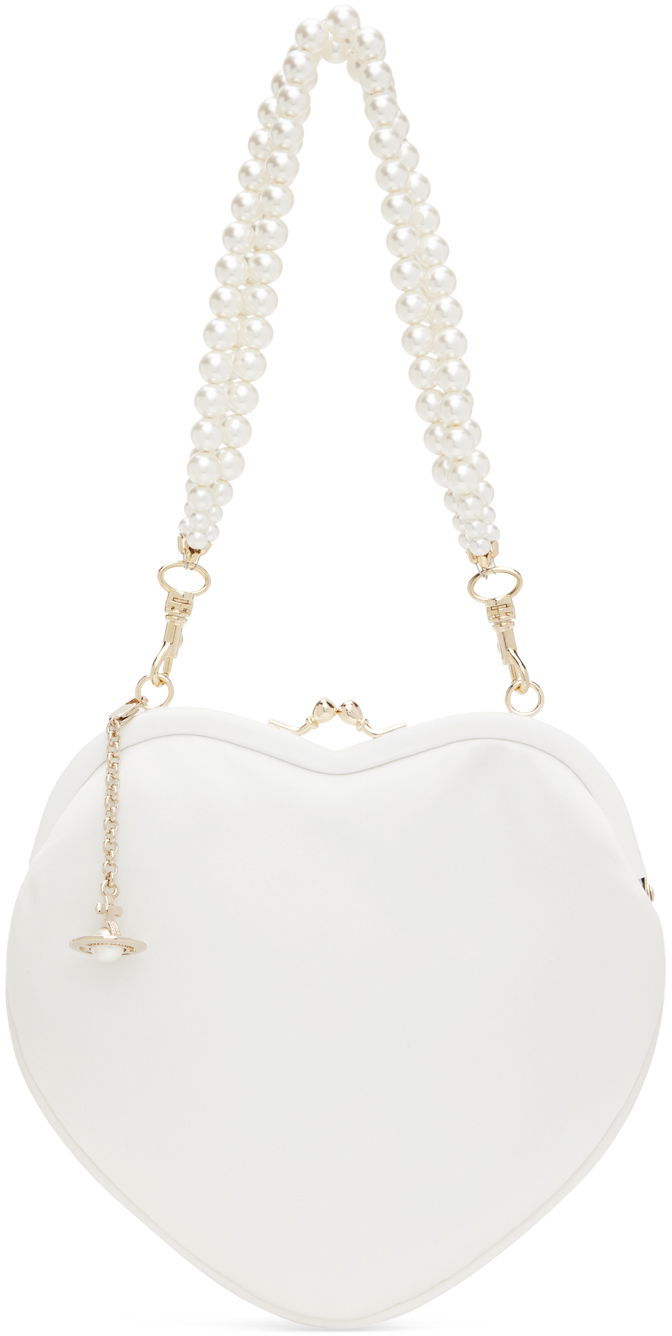 White Belle Heart Frame Bag