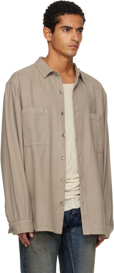 Košeľa Rick Owens DRKSHDW Concordians Jumbo Button-Up Shirt Béžová | DU02E7299 CFL, 1