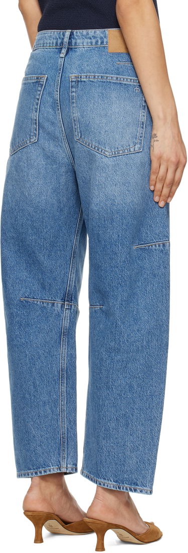 Džínsy rag & bone rag & bone Charlie Ankle-Length Barrel Jeans Modrá | WDD25S2994RGAC, 2