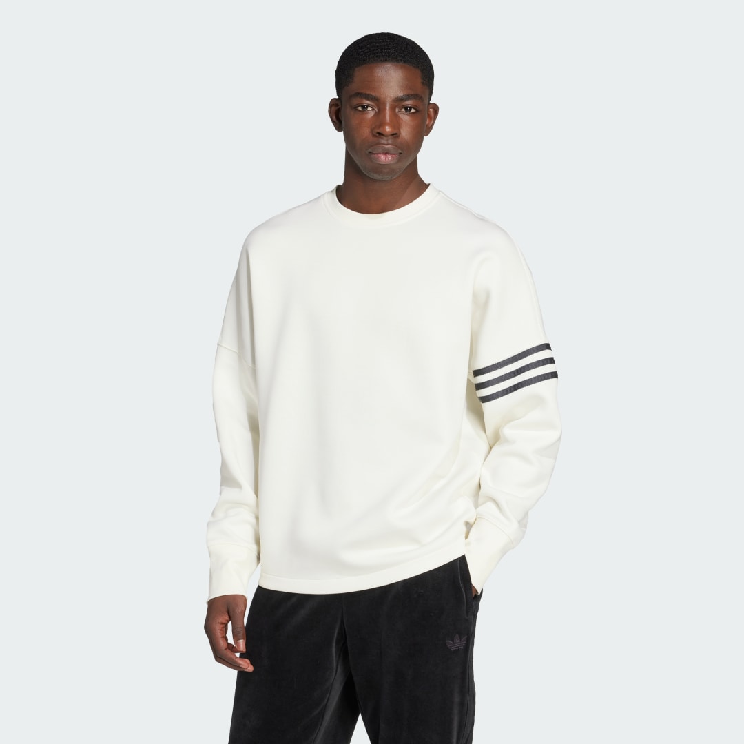 Mikina adidas Performance Neuclassics Oversized Crew Sweatshirt Biela | JW7919, 0