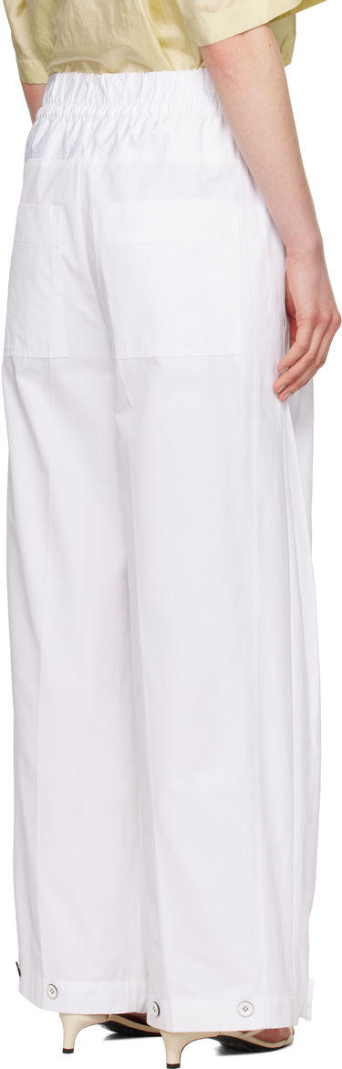 Nohavice Jil Sander Jil Sander Wide-Leg Trousers Biela | J02KA0221_J45002, 2