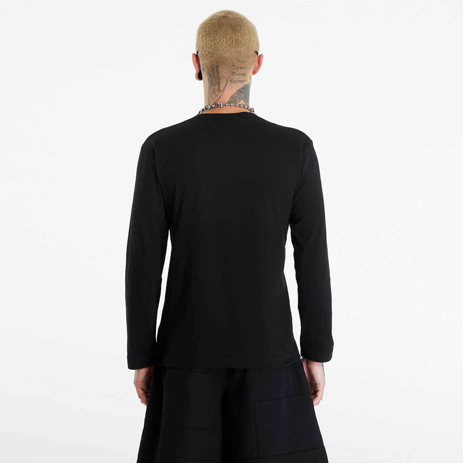 Tričko Comme des Garçons PLAY Long Sleeve Small Red Emblem T-Shirt UNISEX Black Čierna | AZT308 black, 1