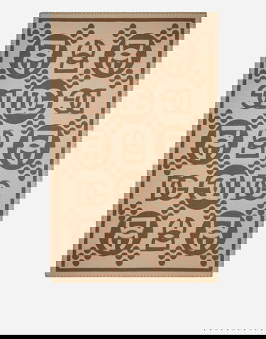 Home decor Dolce & Gabbana Dolce & Gabbana Wool Jacquard DG Logo Pattern Blanket Béžová | TCE012TCAN2U0052, 0