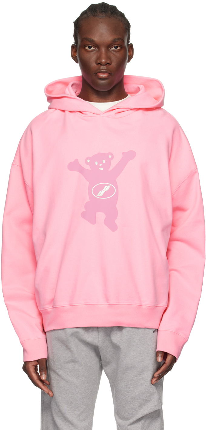 Mikina We11done Teddy Graphic Print Hoodie Ružová | WD-TH3-22-727-U-PK, 0
