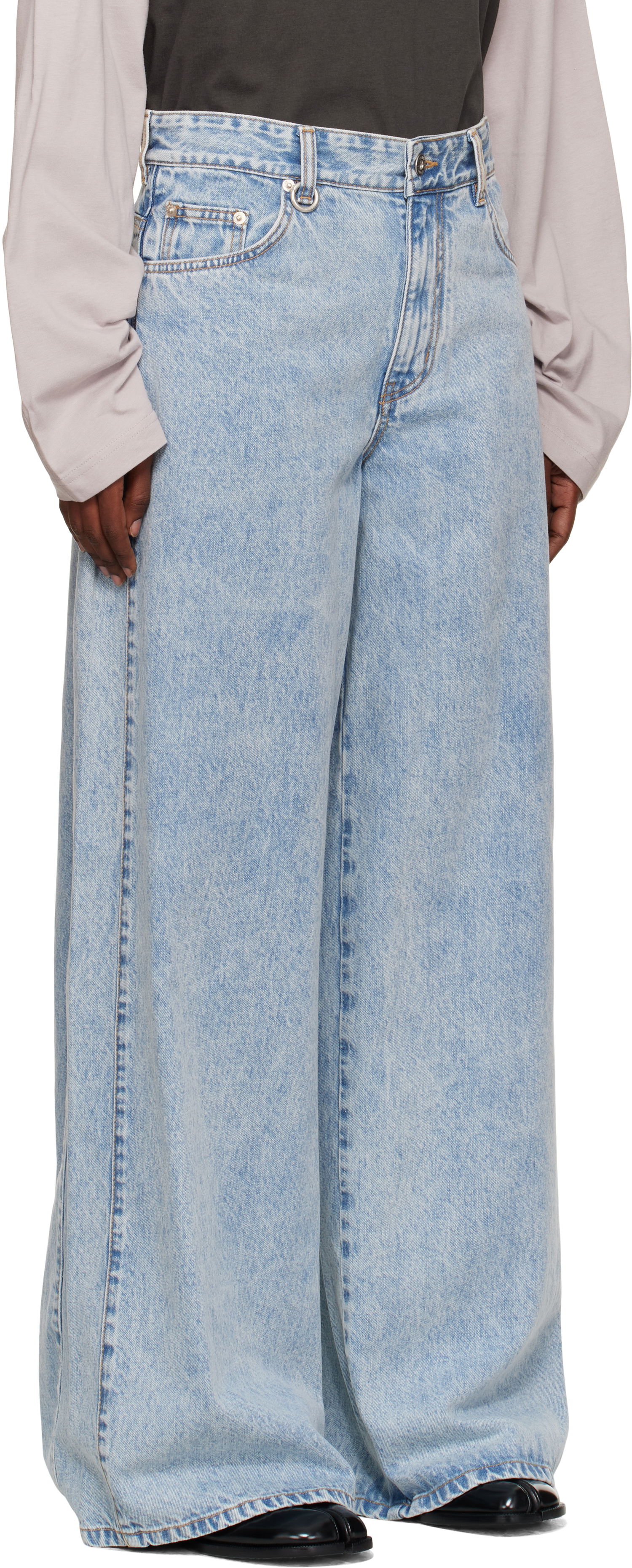 Džínsy We11done We11done Oversized Low-Rise Jeans Modrá | WD-DP2-25-337-W-SK, 1