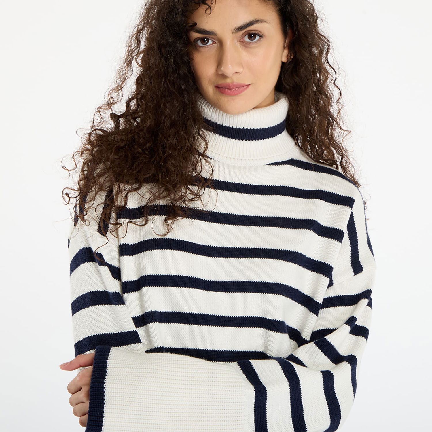 Sveter GUESS Striped Turtleneck Emelia Sweater Rôznofarebný | W5BR34Z37L1-S00J, 1