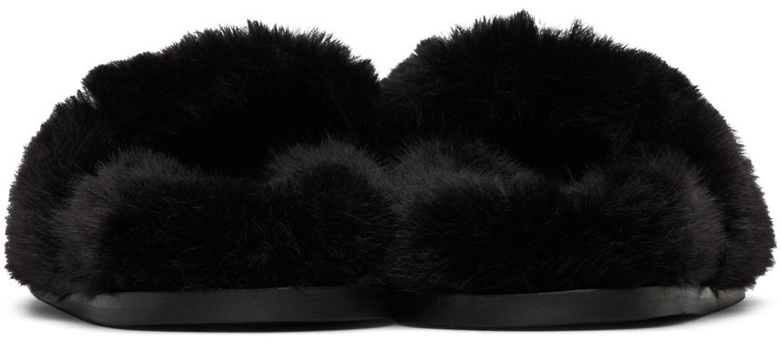Oblečenie Simone Rocha Simone Rocha Embellished Furry Slippers Čierna | SLD44B-W 0402, 1