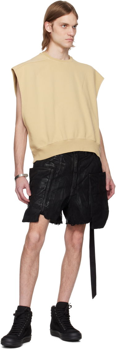 Sveter Rick Owens Rick Owens DRKSHDW Hollywood Jumbo Tatlin Sleeveless Sweatshirt Béžová | DU01E3160 F, 3