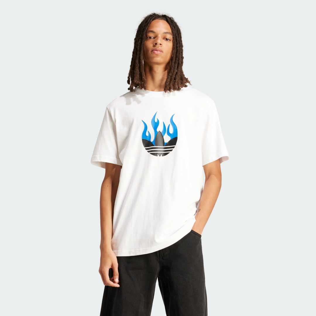 Tričko adidas Performance Flames Logo Biela | IS2944, 0