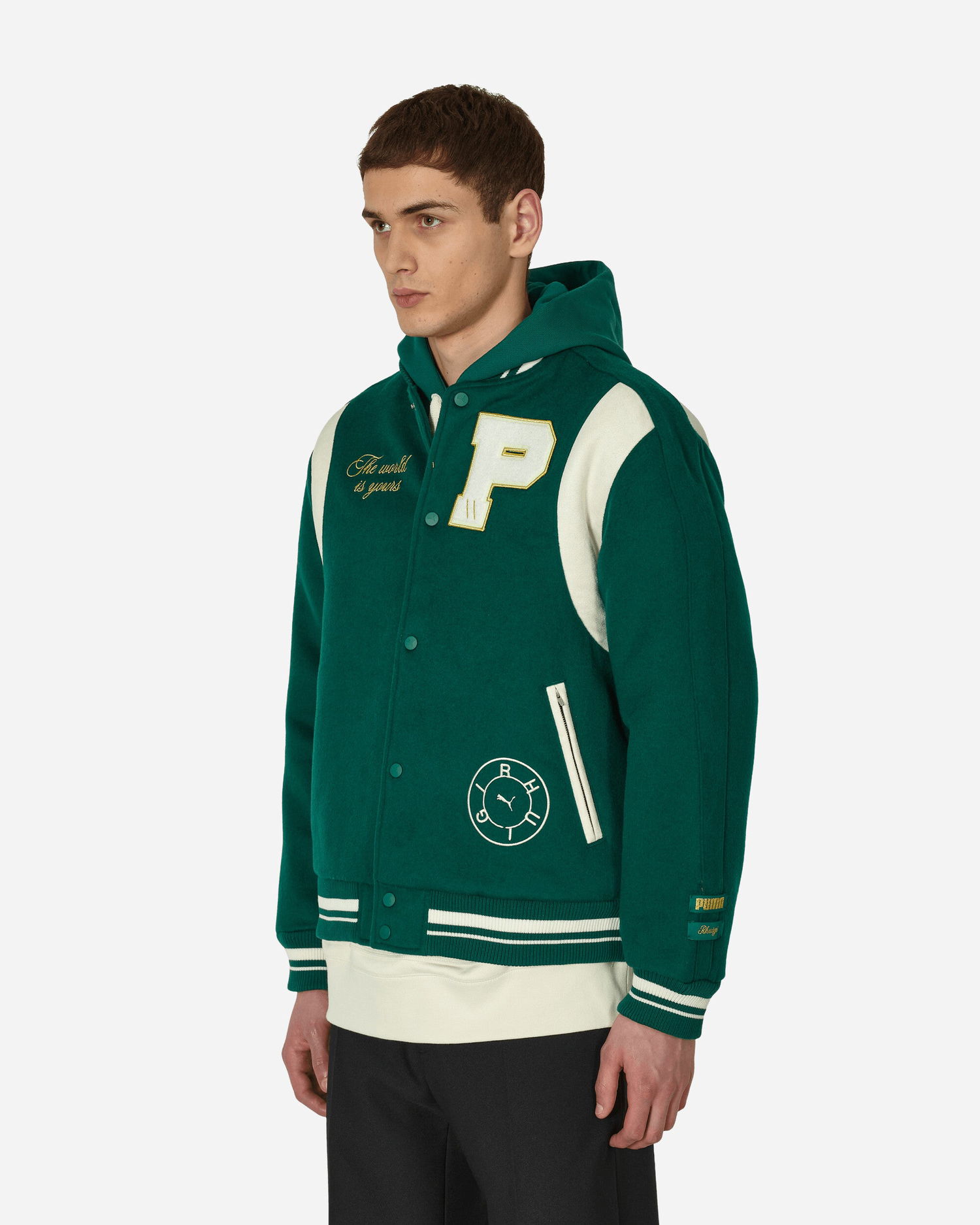 Bunda Puma Rhuigi x Varsity Jacket Zelené | 539695-94, 1
