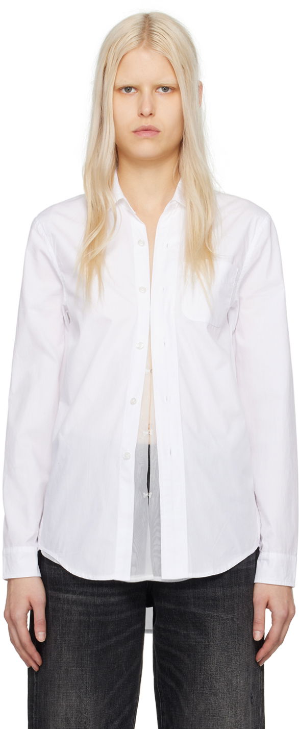 Košeľa R13 R13 Foldout Shirt Biela | R13WR246-R339B, 0