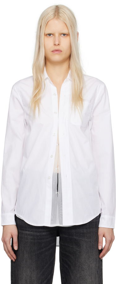 Košeľa R13 R13 Foldout Shirt Biela | R13WR246-R339B, 0