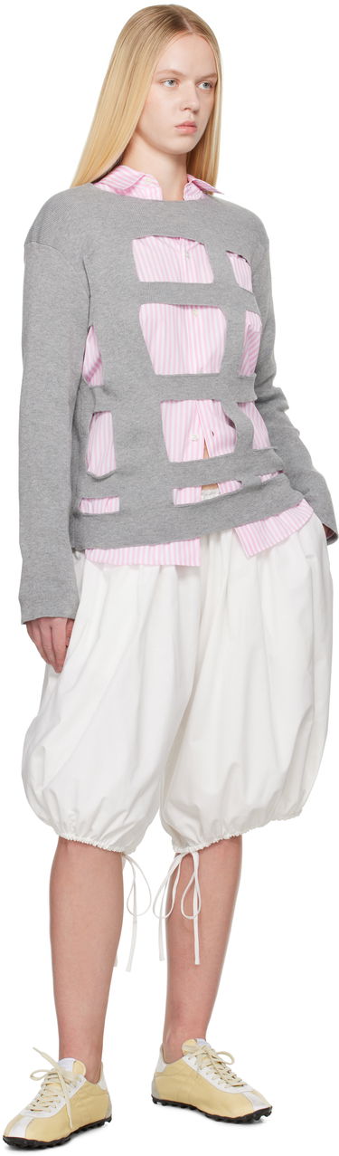 Sveter Comme des Garçons Comme des Garçons Shirt Geometric Cutouts Sweater Šedá | FO-N002-S25, 3