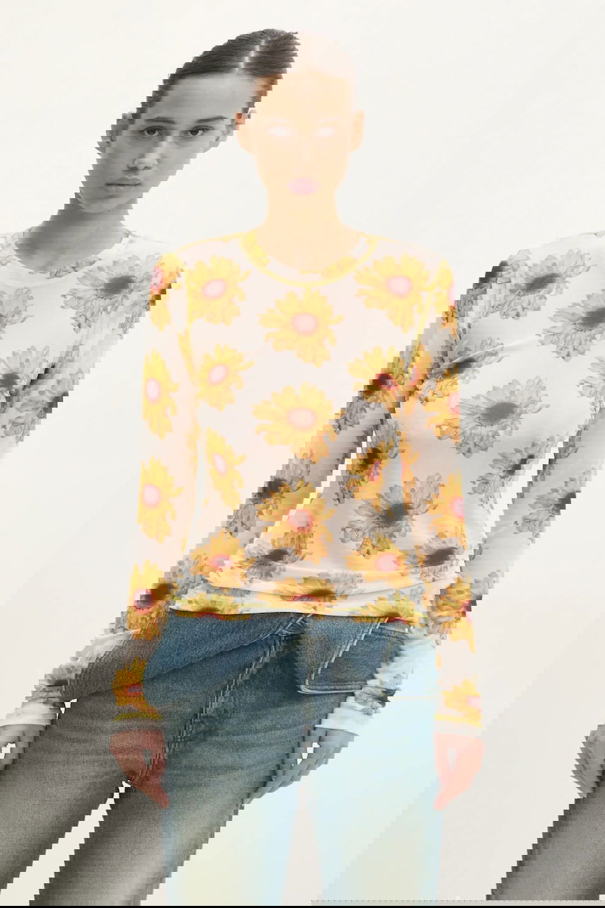 Tričko JW Anderson JW Anderson Long Sleeve Underpinning Sunflower Print Rôznofarebný | JO0238.PG1670.001, 0