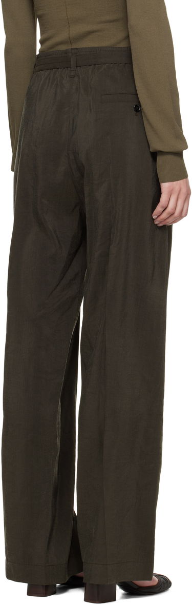 Nohavice LEMAIRE Lemaire Belted Relaxed Trousers Zelené | PA1206 LF1308, 2