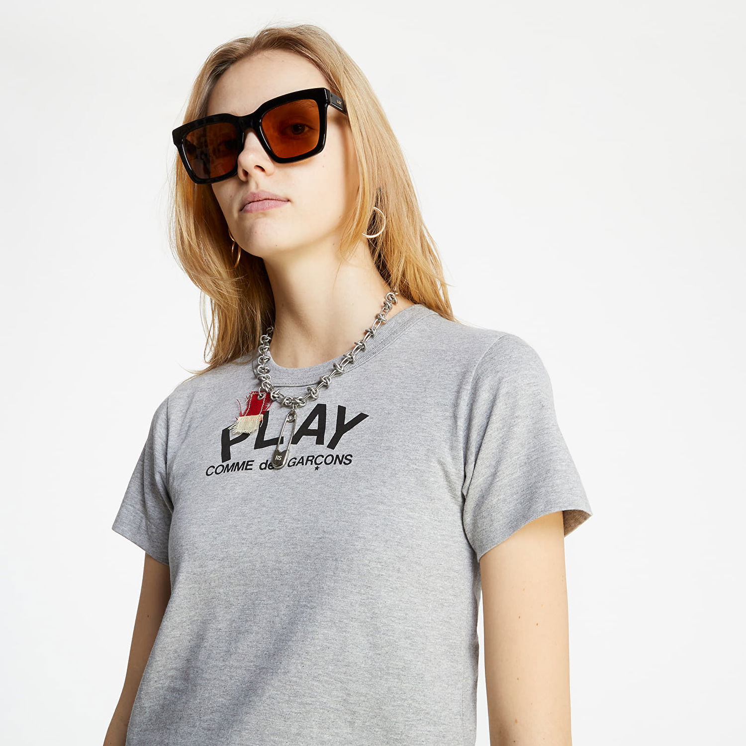 Tričko Comme des Garçons PLAY Tee Šedá | AZT071 grey, 1