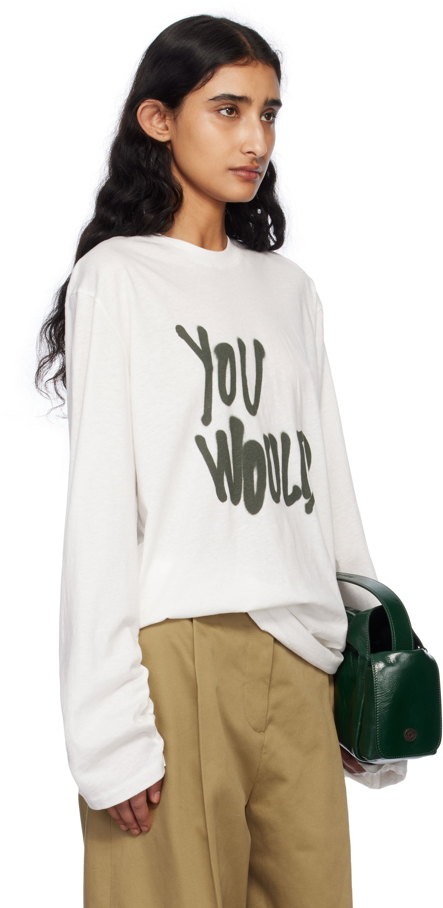 Tričko Acne Studios Acne Studios Long Sleeve 'You Would' T-Shirt Biela | CL0341-, 1