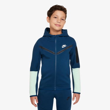 Mikina Nike Kids' Tech Fleece Full-Zip Hoodie Modrá | CU9223-460, 1