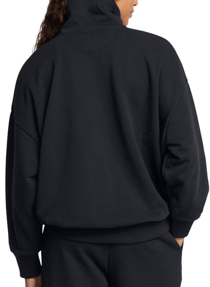 Mikina Under Armour Terry Oversized Half-Zip Sweatshirt Čierna | 1386495-001, 1