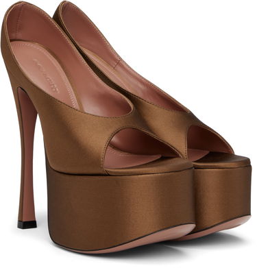 Šaty Amina Muaddi Amina Muaddi Anok Plateau Heeled Sandals Hnedá | ANOK PLATEAU, 3