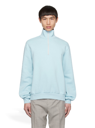 Mikina Acne Studios Half-Zip Sweatshirt Modrá | CI0129-