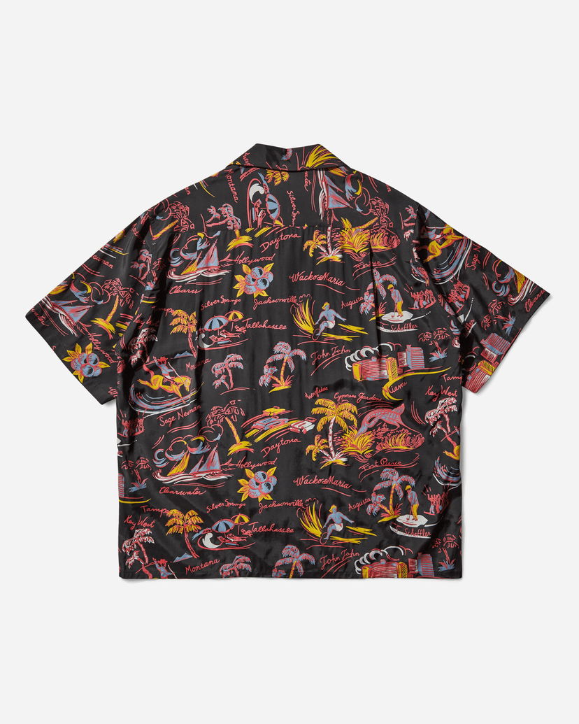 Košeľa WACKO MARIA Hawaiian Print Short Sleeve Shirt Čierna | 25SS-WMS-HI02 BLACK